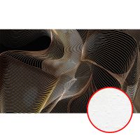 Фреска Ortograf Forma 32688 Фактура бархат FX Флизелин (5,9*2,7) Черный/Золото, Абстракция — фото 1, Фрески