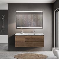 Тумба под раковину BelBagno Kraft 120 R KRAFT-1200-2C-1A-SO-RT-R подвесная Rovere Tabacco — фото 9, Тумбы под раковину