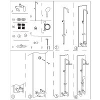 Душевая система Aquanet Passion R3 AF300-72-R-B 261838 Черная матовая — фото 3, Душевые стойки