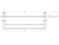 Полотенцедержатель Ravak Chrome CR 320.00 X07P193 двойной Хром — фото 3, Полотенцедержатели