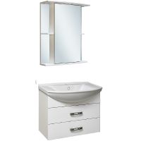 Зеркальный шкаф Runo Мадрид 60 R 00000000036 с подсветкой Белый — фото 2, Зеркальные шкафы в ванную