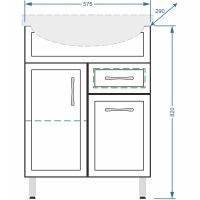 Тумба под раковину Stella Polar Концепт 60 SP-00000053 Белая — фото 4, Мебель для ванной