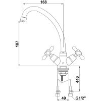 Товар: Смеситель для кухни Kaiser Carlson Style 11133 Хром - фото 5 Смеситель для кухни Kaiser Carlson Style 11133 Хром — фото 5, Смесители