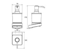 Дозатор для жидкого мыла Ravak 10° Хром арт-X07P323 — фото 3, Дозаторы