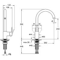 Смеситель для кухни Vitra Flow Soft A4341936EXP Черный матовый — фото 2, Смесители для кухни
