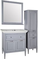 Комплект мебели для ванной ASB-Woodline Гранда 85 Grigio — фото 6, Мебель для ванной