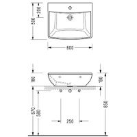 Раковина Serel 60 2045 Белая — фото 2, Раковины накладные