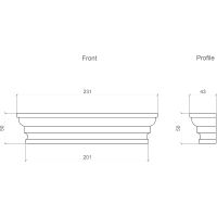 Обрамление арок Европласт 1.55.004 43x50x321 мм — фото 2, Колонны