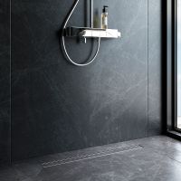 Душевой лоток AM.PM MasterFlow 80 W01SC-U11-080-04SB с решеткой Хром матовый / под плитку Tile — фото 18, Душевые лотки