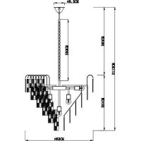 Люстра Artelamp Eliza A1009SP-6CC Белая Прозрачная Хром — фото 6, Люстры
