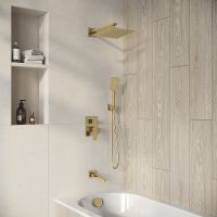 Душевая система Grossman Style 501.K35.05.320 Золото брашированное — фото 7, Встраиваемые душевые комплекты