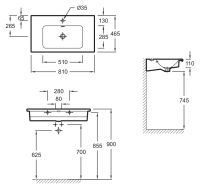 Раковина Jacob Delafon Vox 80 EXAE112-00 Белая — фото 3, Раковины