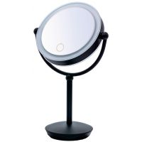 Косметическое зеркало Ridder Moana О3207510 с подсветкой с увеличением Черное — фото 1, Аксессуары для ванной