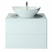 Тумба с раковиной Orange Otto 75 Ot-75TuGLASS+G56 подвесная Белая — фото 1, Тумбы с раковиной