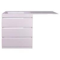 Тумба под раковину Style Line Даллас 140 Люкс Plus Белая — фото 1, Мебель для ванной