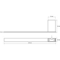 Полотенцедержатель Bemeta Via L 135004044 Хром — фото 2, Полотенцедержатели