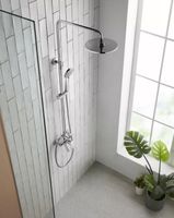 Душевая система Bravat Rhein Хром арт-F6429564CP-A-ENG — фото 4, Душевые стойки