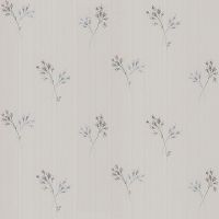 Обои Zambaiti Parati Satin Flowers IV Z66863 Винил на флизелине (0,53*10,05) Белый/Серый/Голубой, Цветы/Полоса — фото 1, Обои для стен