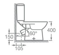 Унитаз компакт Roca Access 34P23900Y с бачком и сиденьем Микролифт — фото 11, Напольные унитазы