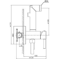 Гигиенический душ со смесителем Orange Karl M05-888cr Хром — фото 9, Гигиенические души