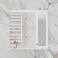 Зеркало со шкафом Volna Milena 70 R zsMLN70.R-01 с подсветкой Белое — фото 1, Зеркальные шкафы в ванную