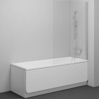 Шторка на ванну Ravak Pivot PVS1-80 79840U00Z1 профиль Сатин стекло Transparent — фото 1, Неподвижные шторки для ванной