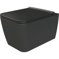 Унитаз Boheme Zen 967-SET-B подвесной Черный матовый с сиденьем Микролифт — фото 1, Унитазы