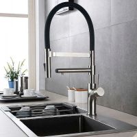 Смеситель для кухни ZorG Inox SZR-1010 Нержавеющая сталь Черный — фото 2, Смесители