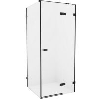 Душевой уголок New Trendy Avexa Black 120x100 R EXK-1603 профиль Черный стекло прозрачное — фото 1, Душевые уголки