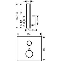 Товар: Смеситель для душа Hansgrohe ShowerSelect 15737600 с термостатом Черный Хром - фото 2 Смеситель для душа Hansgrohe ShowerSelect 15737600 с термостатом Черный Хром — фото 2, Смеситель для душа