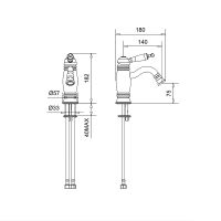 Товар: Смеситель для биде Migliore Oxford 19191 Медь - фото 2 Смеситель для биде Migliore Oxford 19191 Медь — фото 2, Смесители