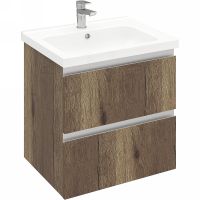 Тумба под раковину Laparet Electra 60 LE-WCAB-60-222 подвесная Дуб Рока — фото 1, Мебель для ванной