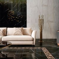 Керамическая плитка Kerama Marazzi Греппи белый структура обрезной 14034R настенная 40х120 см — фото 2, Керамогранит