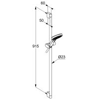Душевой гарнитур Kludi Dive 6993005-00 Хром — фото 2, Душевые гарнитуры на штанге