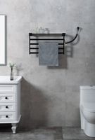 Электрический полотенцесушитель Black&White Universe N-333B 58х35 333BN с полкой Черный матовый — фото 7, Электрические полотенцесушители