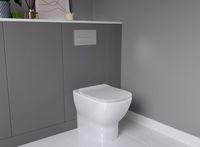 Комплект унитаза с инсталляцией Ideal Standard Tesi Rimless TT00003/115JG с сиденьем Микролифт и клавишей смыва Хром матовый — фото 14, Унитазы