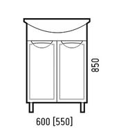 Товар: Тумба под раковину Corozo Монро 60 SD-00000663 Белая - фото 6 Тумба под раковину Corozo Монро 60 SD-00000663 Белая — фото 6, Мебель для ванной