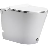 Унитаз Ceruttispa Argentera Pulse CT7267 с импульсным смывом приставной с сиденьем Микролифт — фото 1, Приставные унитазы