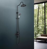 Душевая система Aquatek Классик AQ2563MB с термостатом Черная матовая — фото 2, Душевые стойки