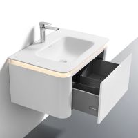 Тумба с раковиной Black&White Universe U925.800 80 925800 подвесная Milk white — фото 2, Мебель для ванной