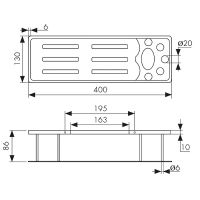 Полка корзина Kaiser KH-5260 Хром — фото 2, Полки для ванной и душа