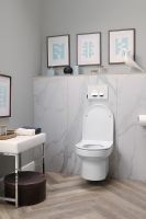 Клавиша смыва Jacob Delafon E20859-CP-MWH Хром глянцевый Белая матовая — фото 3, Кнопки смыва