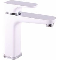 Смеситель для раковины Rav Slezak Yukon YU128.5CB Белый Хром — фото 1, Смесители для раковины