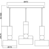 Люстра Maytoni Modern Void MOD030PL-05GR Серая — фото 5, Люстры