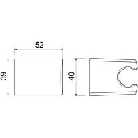 Держатель ручного душа Aquatek AQ2403CR Хром — фото 2, Душевое оборудование. Душевая программа
