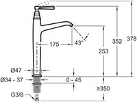 Смеситель для раковины Jacob Delafon Cleo 1889 E24309-BGG Золото глянцевое — фото 5, Смесители