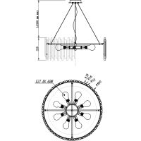 Товар: Подвесной светильник Maytoni Modern Coliseo MOD135PL-08BS Бронза Латунь - фото 5 Подвесной светильник Maytoni Modern Coliseo MOD135PL-08BS Бронза Латунь — фото 5, Подвесные светильники