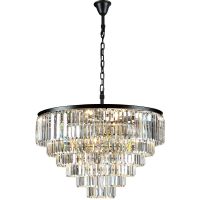 Люстра Divinare Nova 3001/01 LM-16 Прозрачная Черная — фото 1, Люстры