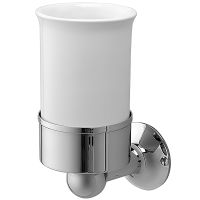 Стакан для зубных щеток Devon&Devon New York NY103CR Хром Белый — фото 1, Мыльницы