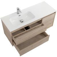 Тумба под раковину BelBagno Kraft 100 L KRAFT-1000-2C-1A-SO-RGB-L подвесная Rovere Galifax Bianco — фото 4, Тумбы под раковину